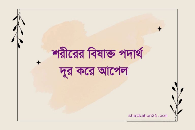 শরীরের বিষাক্ত পদার্থ দূর করে আপেল