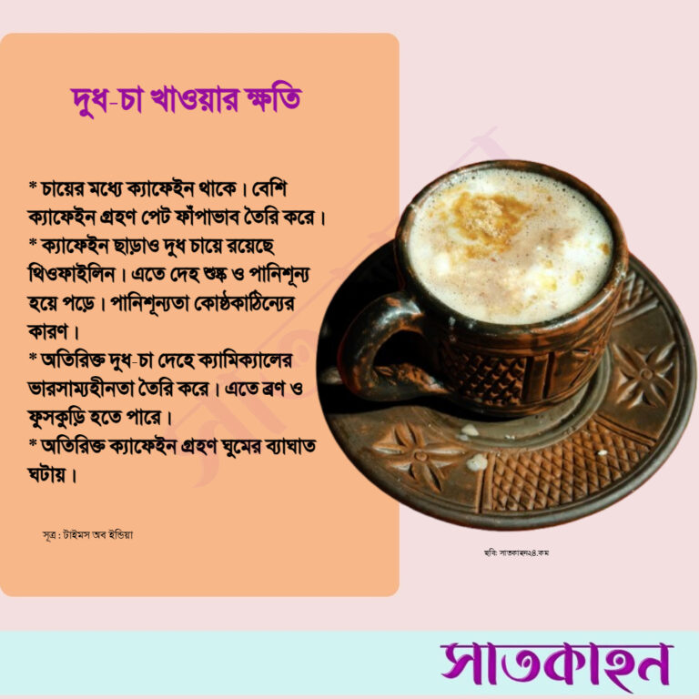 দুধ-চা খাওয়ার ক্ষতি
