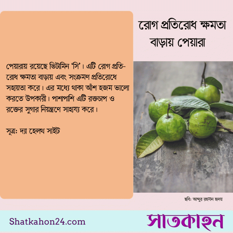 রোগ প্রতিরোধ ক্ষমতা বাড়ায় পেয়ারা